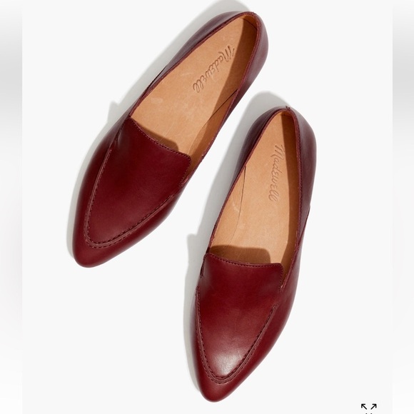 Madewell The Frances Skimmer in Pinot Noir Wine Red Leather Loafers Size 8.5 - Picture 3 of 11